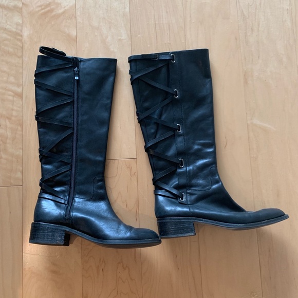 BCBGeneration Shoes - BCBGeneration Black Leather Boots Size 10